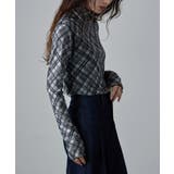 etoll エトル チェック柄シアーボトルネックトップス | Fashion Letter | 詳細画像10