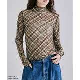 etoll エトル チェック柄シアーボトルネックトップス | Fashion Letter | 詳細画像15