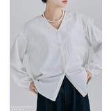 etoll エトル フラワーレースセーラーカラーオーバーシャツ | Fashion Letter | 詳細画像7