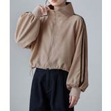 グレージュ | etoll エトル サイドラインスエード調トラックジャケット | Fashion Letter
