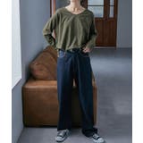 タックヘムコットンVネックカットソー レディース トップス | Fashion Letter | 詳細画像13 