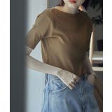 etoll エトル 五分袖ボートネックコットンリブT | Fashion Letter | 詳細画像13 