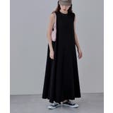 ブラック | etoll エトル ふくれジャガードマキシワンピース | Fashion Letter
