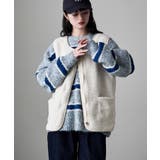 ホワイト | etoll エトル ライトボアジップベスト | Fashion Letter