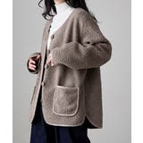 etoll エトル ノーカラーライトボアコート | Fashion Letter | 詳細画像7 