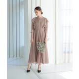 ベージュ | niana ニアナ フリル7分袖レースドレス | Fashion Letter