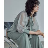 ライトカーキ | niana ニアナ ボウタイボレロ付きオールインワンパンツドレス | Fashion Letter