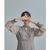 ベージュ | niana ニアナ スリーブエンブロイダリードレス | Fashion Letter