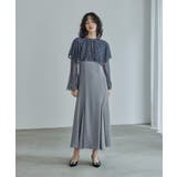 グレー | niana ニアナ レイヤードケープドレス | Fashion Letter