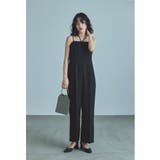 ブラック | niana ニアナ ダブルクロスオールインワンドレス | Fashion Letter