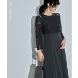 niana ニアナ レースブラウスレイヤードショルダーデザインドレス | Fashion Letter | 詳細画像3