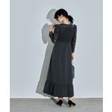 niana ニアナ レースブラウスレイヤードショルダーデザインドレス | Fashion Letter | 詳細画像11