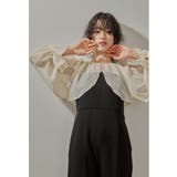 ベージュ | niana ニアナ パールボタンドットシアーボレロ | Fashion Letter