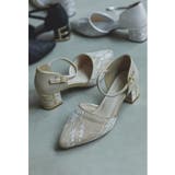 ベージュ | niana ニアナ チャンキーヒールレースパンプス | Fashion Letter