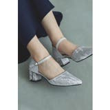 シルバー | niana ニアナ チャンキーヒールレースパンプス | Fashion Letter