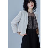 エクリュ | niana ニアナ ノーカラーショートフォーマルジャケットレディース | Fashion Letter