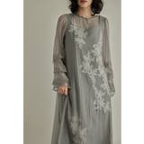 グレー | niana ニアナ シアーAラインワンピース | Fashion Letter