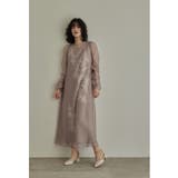 ピンクベージュ | niana ニアナ シアーAラインワンピース | Fashion Letter