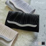niana ニアナ プリーツスクエアパーティーバッグ | Fashion Letter | 詳細画像1
