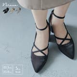 niana ニアナ クロスストラップチャンキーヒールパンプス | Fashion Letter | 詳細画像1