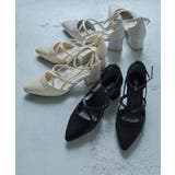 niana ニアナ クロスストラップチャンキーヒールパンプス | Fashion Letter | 詳細画像2