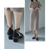 niana ニアナ クロスストラップチャンキーヒールパンプス | Fashion Letter | 詳細画像4