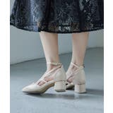 niana ニアナ クロスストラップチャンキーヒールパンプス | Fashion Letter | 詳細画像16