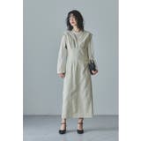 ベージュ | niana ニアナ Vラインジャガードドレス | Fashion Letter