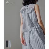 niana ニアナ ボウタイフラワープリーツドレス | Fashion Letter | 詳細画像1