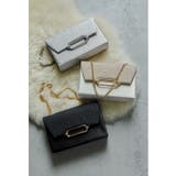 ベージュ | niana ニアナ スクエアラメサテンチェーンバッグ | Fashion Letter