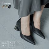 niana ニアナ レースチャンキーヒールパンプス | Fashion Letter | 詳細画像1