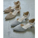 niana ニアナ グリッターチャンキーヒールパンプス | Fashion Letter | 詳細画像12