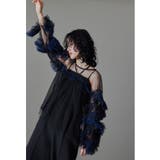ネイビー | niana ニアナ チュールフリルブラウス | Fashion Letter