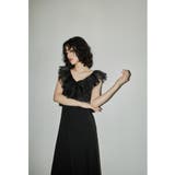 ブラック | niana ニアナ プリーツチュールドレス | Fashion Letter