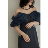 アッシュネイビー | niana ニアナ オフショルダータイトドレス | Fashion Letter