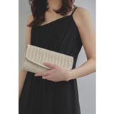 ベージュ | niana ニアナ サテンプリーツクラッチバッグ | Fashion Letter