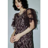 ボルドー | niana ニアナ フラフィースリーブペンシルドレス | Fashion Letter