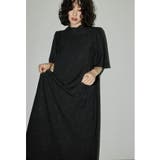 ブラック | niana ニアナ ジャガードAラインドレス | Fashion Letter