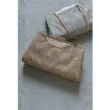 モカベージュ | niana ニアナ ラメレースがま口クラッチバッグ | Fashion Letter