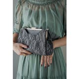 ブラック | niana ニアナ ラメレースがま口クラッチバッグ | Fashion Letter