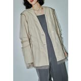 ベージュ | niana ニアナ ボクシーレイヤードチュールジャケット | Fashion Letter