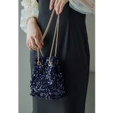 ネイビー×ゴールド | niana ニアナ 2wayスパンコールショルダーバッグ | Fashion Letter