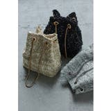 ベージュ | niana ニアナ 2wayツイードスパンコールバッグ | Fashion Letter