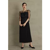 ブラック | niana ニアナ フラリッシュペンシルドレス | Fashion Letter