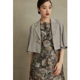モカチャ | niana ニアナ 変形ボタンブローチ付きジャケット | Fashion Letter