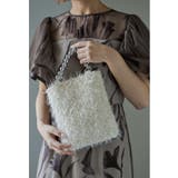 ベージュ | niana ニアナ ラメシャギーハンドバッグ | Fashion Letter