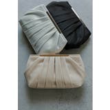 ベージュ | niana ニアナ 2wayタックデザインクラッチバッグ | Fashion Letter