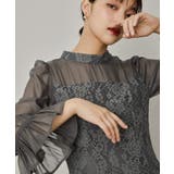 niana ニアナ シャーリングスリーブ花柄レースドレス | Fashion Letter | 詳細画像3 