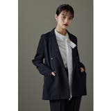 ネイビー | niana ニアナ ベーシックデザインパンツスーツ | Fashion Letter