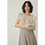 アイボリー×ベージュ | niana ニアナ ドットティアードトップスセットドレス | Fashion Letter